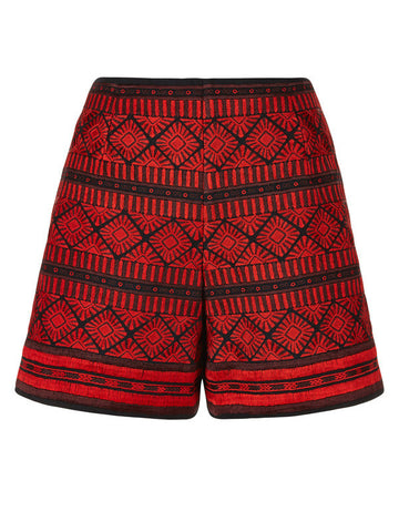 Uzma Bozai - Cotton Bibi Shorts - Red