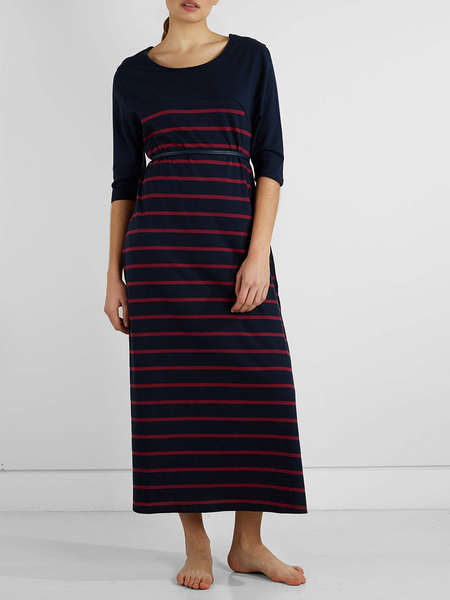 Beaumont Organic - Sophia Maxi Dress - Navy & Red