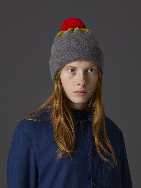 Jo Gordon - Top Spot Hat Plain Pompom - Grey