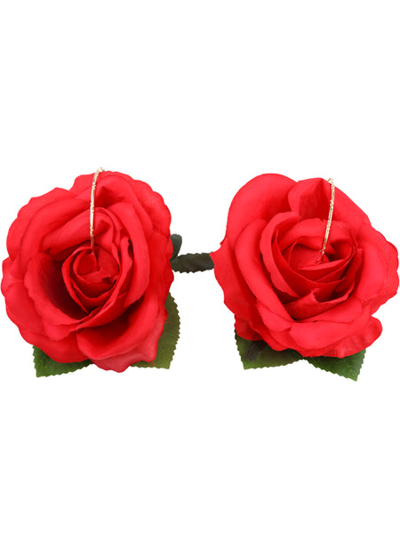 Gung Ho - Big Roses Earrings - Red